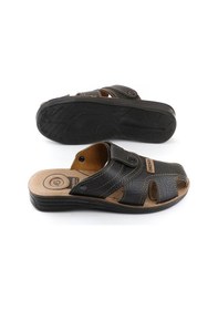 Resim Gezer Yazlık Erkek Çıtçıtlı Ayarlanabilir Terlik-Sandalet (554653081) Siyah 