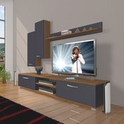 Resim Eko 7 Mdf DVD Tv Ünitesi Tv Sehpası - Ceviz - Antrasit 