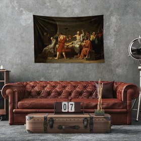 Resim Sokrates'in Ölümü Tablosu Duvar Örtüsü - 60 cm x 90 cm 