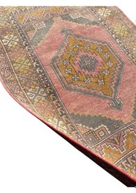 Resim El Dokuma Eskitme Ortaköy Halısı 108x171 Vintage Halı Çok Renkli 