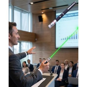 Resim Kaufhier Yeşil Lazer Pointer Güçlü Işın Uzun Menzil ve Kompakt Tasarım 