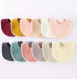 Resim Moly Kalınlaşma Pamuklu Gause Önlükler, Dantelli Bebek Kız Önlükleri, 13 One Size, Yenidoğan Aksesuarları 