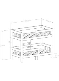 Resim Givayo Wood's Stefani Montessori Yatak Ranza Doğal Ahşap 
