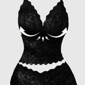 Resim 1 Set Kadınlar için Seksi Dantel Detaylı Çiçek Desenli Sütyen ve Külot Seti - Nefes Alabilir, Rahat, Dolgusuz, Orta Destek, Beli Aşağı, Yetişkin İç Çamaşırı, Intim Giyim|Seksi İç Çamaşırı Seti|Dantel Detaylı 