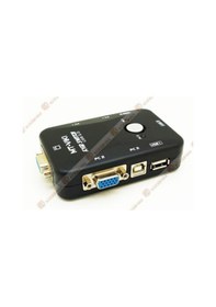 Resim Kvm Switch 2 Port Usb Vga Switch 2 Pc Kasa Tek Kontrol 