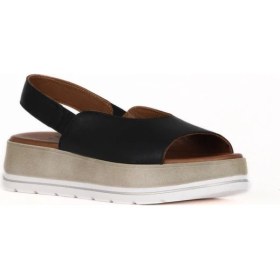 Resim Bueno Shoes Siyah Deri Kadın Düz Sandalet 01WE3403 01WE3403 