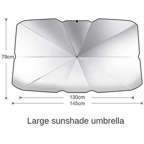Resim Büyük Anti Uv Araba Şemsiye Katlanır Güneş İsı Yalıtım Şemsiye 1 Adet 
