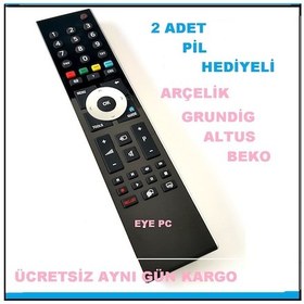 Resim Arçelik Uyumlu Uydulu Led Tv Kumandası 3D Tuşlu 