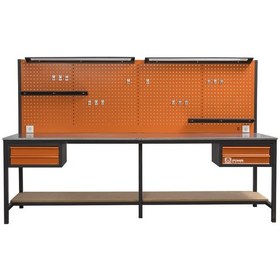 Resim Endüstriyel 4 Çekmeceli Çalışma Tezgahı 300x190x70cm 