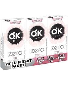 Resim Okey Zero Tenn Lateks İçermeyen 24'lü Prezervatif Gerçek Ten Hissi ile Konforlu Kullanım 