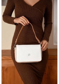 Resim Just Polo Kadın Kabartma Baskılı El Ve Omuz Çantası Shoulder Bag Beyaz 