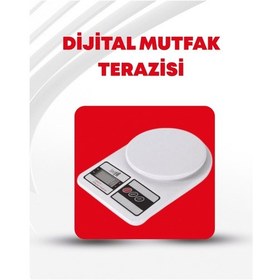 Resim 10 Kg Kapasiteli Lcd Ekranlı Dijital Mutfak Tartıs Beyaz 