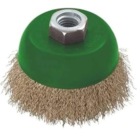 Resim Misda Store T 27710/125 Saçaklı Çanakfırça, Yeşil/gri/prinç, 125 mm 