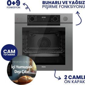Resim Ferre Steamart-Fryart-Silentart Serisi Gri Set ( QEP64CPR+NT028-WFA+D065-SA ) Döküm Izgara 