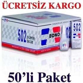 Resim Evobond 502 Japon Yapıştırıcı 20Gr 50'li Paket 