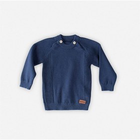 Resim Miespiga Unisex Bebek Lacivert Triko Örgü Aspen Kazak 