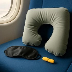 Resim Lidyahan Store Store Seyahat Konfor Seti – Şişme Boyun Yastığı, Göz Bandı ve Kulak Tıkacı 3'lü Kit 