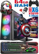 Resim WARBOX Kaptan Xeon X5650 3.10ghz 64gb Ram 512gb Ssd R7 240-4gb E.kartı 24" Monitör Gaming Bilgisayar 