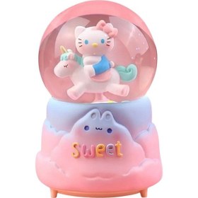 Resim Hello Kitty Işıklı Müzikli Kar Küresi 