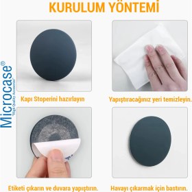 Resim Microcase Darbe Önleyici Yapışkanlı Silikon Kapı Kolu Stoperi Tamponu Kare Tasarım - AL5004 4 Adet 