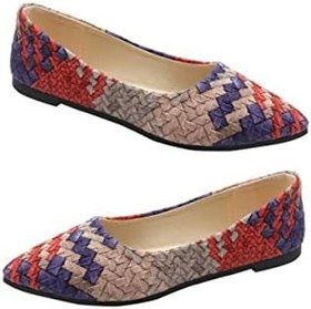 Resim SAFIGLE 1 Çift Düz Pompalar Bale Düz Ayakkabılar Şık Pu Ayakkabılar Nefes Alabilen Ayakkabılar Klasik Düz Ayakkabılar Gündelik Slip-Ons Sivri Burun Düz Ayakkabılar Düz Mokasen Dört Mevsim 