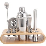 Resim Venturemart Barmen Seti, 12 Parça Kokteyl Çalkalayıcı Seti, Standlı Ev Bar Alet Seti, Kokteyl Aletler 