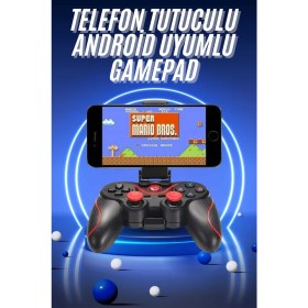Resim Joystik Gamepad Bluetooth Telefon Tutucu Oyun Kolu Telefon Android Uyumlu 