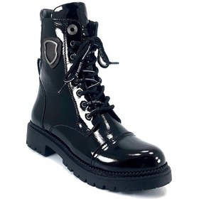 Resim Albini 30721 23kb Kadın Günlük Bot - Siyah Kırışık Rugan-siyah Kırışık Rugan Siyah 