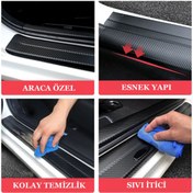 Resim nehay shop Dodge İçin şık tasarım karbon sticker seti Aksesuar Oto Kapı Eşiği özel yeni sticker Karbon 4 Adet 