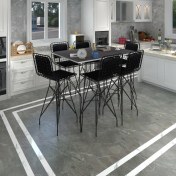 Resim Kenz Life Knsz Masa Sandalye Takımı HEM105ZENGIN Grisyh 130*070 6 Sandalye Syhsyh Sırt Minderli 
