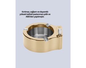 Resim Zero Land Sptrns Çakmak Entegreli Küllük Yeniden Doldurulabilir Metal Gövde 