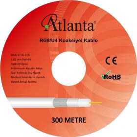 Resim Atlanta RG6/U4 64 Tel CCS Anten Kablosu (300 Metre) 