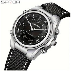 Resim Oldfriend Sanda Erkek Spor Saati 50m Suya Dayanıklı Kronograf Ve Alarm Siyah Gümüş Diğer 