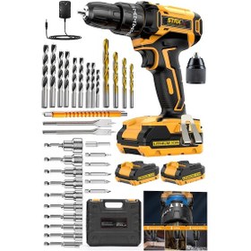 Resim Staxx Power St582 25+3 Seri Çift Akülü Şarjlı Matkap +32 Parça 