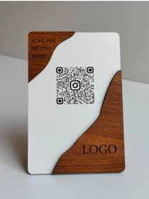 Resim HARPİES IBAN Standı| Hesap Bilgileri Karekod Stant|QR Kod Ödeme Ahşap Masaüstü Çerçeve|Menü Standı|MK5005 