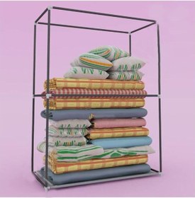 Resim Bymühendisevyaşam Çelik Profilli Yorgan Hurcu Bez Dolap Metal Portatif Yüklük 