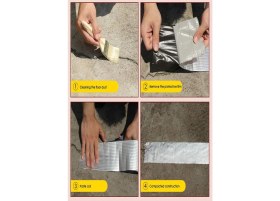 Resim Bondit Su Sızdırmaz Çamur Bant Çatı Boru Tamir Çatlak Bandı (4 Metre x 10 Cm) 