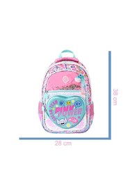 Resim Muggle 4 Bölmeli Pink Power Okul Sırt Çantası Pembe Mu-5771 Pembe 