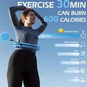 Resim 24 Ayarlı Dirençli Ev Fitness Hoop - Tam Vücut Antrenmanı & Karın Eğitimi, 30 Dakika HIIT, 600 Kalori Yanma, 400/340/300 Kalori Takibi - Çok Renk Seçeneği, Başlangıç Dostu Tasarım, Bisiklet ve Golf Antrenmanları İçin Dayanıklı Egzersiz Aparatı 