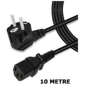 Resim 10 Metre C13 Power Kablo Bilgisayar PC Kasa Monitör Güç Kablosu 
