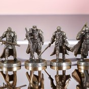 Resim HHLXGG Şövalye Savaşçı Asker - Beyaz Bronz Metal Model, Masa Oyunları & Hediyeler İçin Mükemmel 