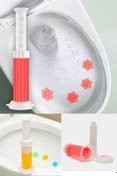 Resim omilife Kırmızı Tuvalet Temizleme Jeli Klozet Banyo Koku Giderici Damga Seti Desenli Koku Giderici Wc Jeli 