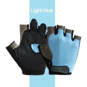 Resim Pengfushop5 Mavi 1 Stil Xl Beden Unisex Parmaksız Eldivenler Kaymaz Sıkı Şok Emme Aşınma Mitten Doğa Sporları Binme Erkek Eldivenleri Guantes Invierno Mujer (Yurt Dışından) 