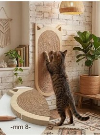 Resim Doğal Ahşap Ve Jüt İpli Kedi Tırmalama Tahtası 45 Cm X 20 Cm 
