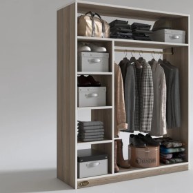 Resim Kenz Life Giysi Dolabı 5 Raf ve 1 Askı Bölmesi ile 150 cm Yükseklik 120 cm Genişlik 