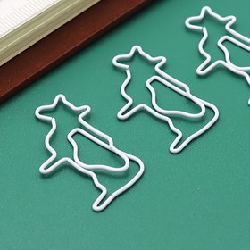 Resim 10 Adet Sevimli İnek Şeklinde Kağıt Klipsleri, Siyah Karikatür Metal Kitap Ayracı, Öğrenciler ve Profesyoneller için Ofis Kırtasiye Temel Malzemeleri 