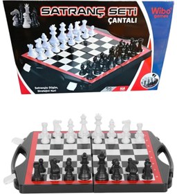 Resim Wibo Çantalı Büyük Boy Satranç Takımı Okul Tipi Satranç Takımı 