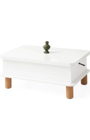 Resim Akıllı Laptop Sehpa Yemek Masası Orta Sehpa Beyaz Tomris 