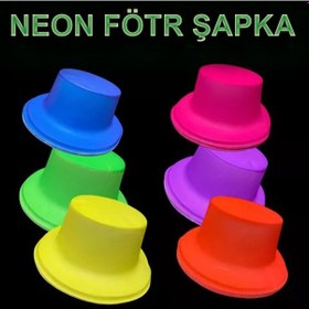Resim Neon Partisi Tcu Renk Plastik Fötr Şapka - Evori-874096 