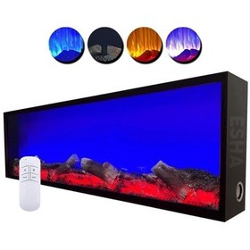 Resim Esha Home Elektrikli Yapay Dekoratif Şömine Bluetooth 100x25cm 